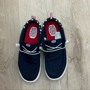 Hey Dude Navy and White Star Canvas Shoes